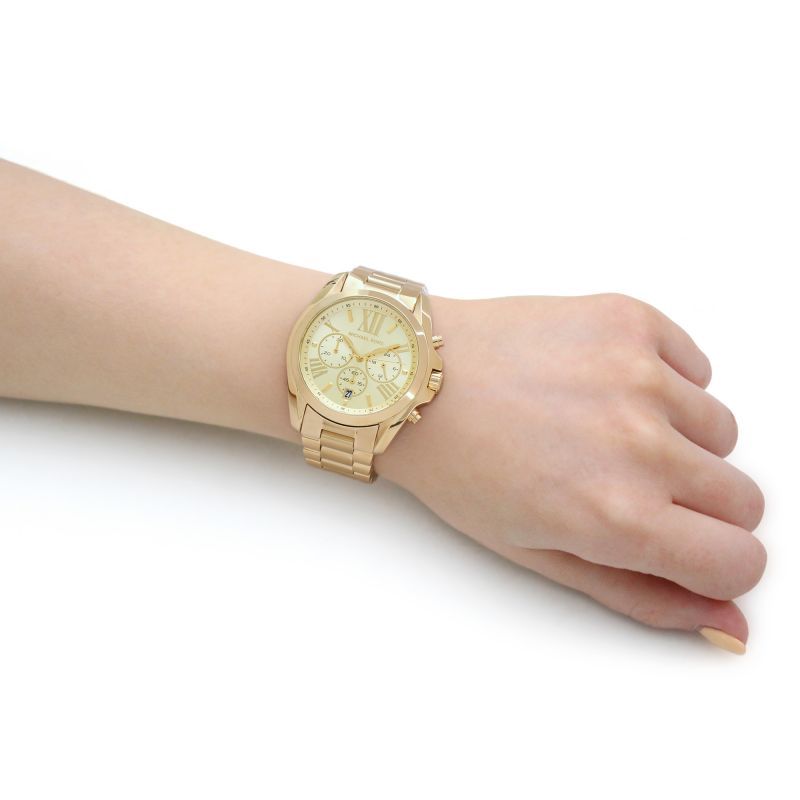 Michael Kors Bradshaw Gold Dial Gold Steel Strap Watch for Women - MK5605