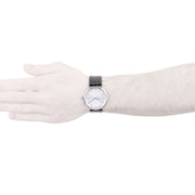 Calvin Klein Surround Silver Dial Black Leather Strap Watch for Men - K3W211C6