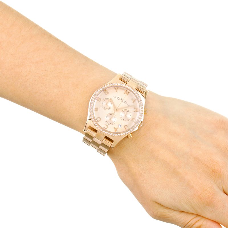 Marc Jacobs Henry Chronograph Rose Gold Dial Rose Gold Steel  display picture 1
