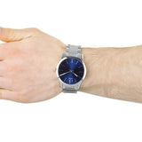 Calvin Klein City Blue Dial Silver Steel Strap Watch for Men - K2G2114N