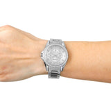 Fossil Riley Multifunction Silver Dial Silver Steel Strap Watch for Women - ES3202