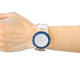 Guess Jet Setter White Dial White Rubber Strap Watch for Women - W0564L1