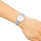 Coach Delancey Mother of Pearl Dial Silver Steel Strap Watch for Women - 14502477