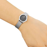 Calvin Klein Minimal Grey Dial Silver Mesh Bracelet Watch for Women - K3M2312X