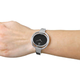 Calvin Klein Impetuous Black Dial Silver Steel Strap Watch for Women - K4F2N111