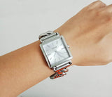 Guess Vanity Diamonds White Dial Silver Steel Strap Watch for Women - W1030L1