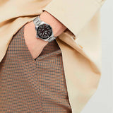 Jam Tangan Tag Heuer Aquaracer Quartz Dial Hitam dengan Tali Baja Perak untuk Wanita - WAY131M.BA0748