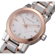 Burberry The City Silver Dial Two Tone Steel Strap Watch for Women - BU9214