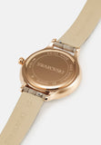 Swarovski Octea Nova Beige Dial Grey Leather Strap Watch for Women - 5649999