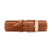 Daniel Wellington Dapper Durham White Dial Brown Leather Strap Watch For Women - DW00100113