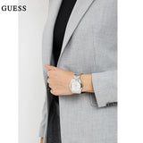 Guess G-Twist Silver Dial Silver Steel Strap Watch for Women - W1082L1