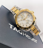 Tag Heuer Aquaracer Automatic White Dial Two Tone Steel Strap Watch for Men - CAY2121.BB0923