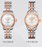 Jam Tangan Wanita Tissot Le Locle Automatic Silver Dial Two Tone Steel Strap - T41.2.183.16