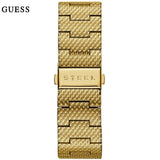 Guess Delancy Black Dial Gold Mesh Bracelet Watch for Men - W0871G2