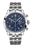 Breitling Super Avi B04 Chronograph GMT 46 Tribute to Vought F4U Corsair Blue Dial Silver Steel Strap Watch for Men - AB04451A1C1A1