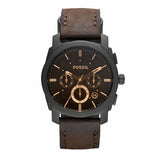 Fossil Machine Flight Chronograph Brown Dial Brown Leather Strap Watch for Men - FS4656