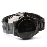 Michael Kors Slim Runway Chronograph Black Dial Black Steel Strap Watch For Men - MK8919