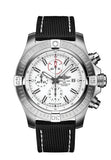 Breitling Super Avenger Chronograph 48 White Dial Black Nylon Strap Watch for Men - A133751A1A1X1