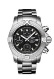 Breitling Avenger Chronograph 43 Black Dial Silver Steel Strap Watch for Men - A13385101B1A1