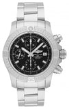 Breitling Avenger Chronograph 43 Black Dial Silver Steel Strap Watch for Men - A13385101B1A1