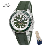 Breitling Superocean Automatic 44 Green Dial Green Rubber Strap Watch for Men - A17376A31L1S1