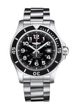 Breitling Superocean II 44mm Black Dial Black Steel Strap Watch for Men - A17392D71B1A1