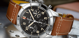 Breitling Avi Chronograph 42 P-51 Mustang Black Dial Brown Leather Strap Watch for Men - A233803A1B1X1