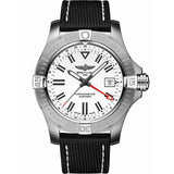 Breitling Avenger Automatic GMT 43 White Dial Black Nylon Strap Watch for Men - A32397101A1X1