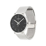 Calvin Klein High Noon Black Dial Silver Mesh Bracelet Watch for Men - K8M21121