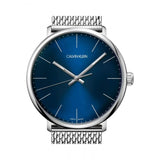 Calvin Klein High Noon Quartz Blue Dial Silver Mesh Bracelet Watch for Men - K8M2112N