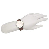 Coach Perry White Dial Brown Leather Strap Watch for Women - 14503154