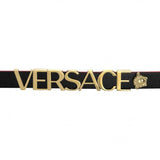 Versace V-Flare Quartz Black Dial Black Leather Strap Watch for Women - VEBN00218