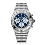 Breitling Chronomat B01 42 Six Nations Scotland Blue Dial Silver Steel Strap Watch for Men - AB0134A51C1A1