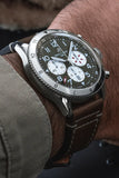 Breitling Super Avi B04 Chronograph GMT 46 Curtiss Warhawk Green Dial Brown Leather Strap Watch for Men - AB04452A1L1X1