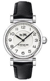 Coach Madison White Dial Black Leather Strap Watch for Women - 14502406