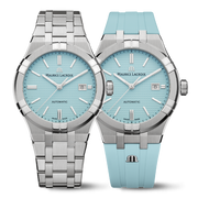 Maurice Lacroix Aikon Automatic Sky Blue Dial Silver Steel Strap Watch For Men - AI6008-SS00F-431-C