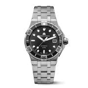 Maurice Lacroix Aikon Venturer Automatic Black Dial Silver Steel Strap Watch For Men - AI6057-SSL22-330-1