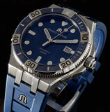 Maurice Lacroix Aikon Venturer Blue Dial Blue Rubber Strap Watch for Men - AI6058-SS001-430-1