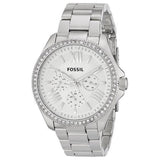 Fossil Cecile Chronograph Silver Dial Silver Steel Strap Watch for Women - AM4481