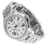 Fossil Cecile Chronograph Silver Dial Silver Steel Strap Watch for Women - AM4481