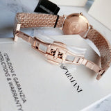 Emporio Armani Dress Quartz Rose Gold Dial Rose Gold Steel Strap Watch For Women - AR11062