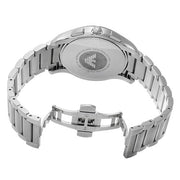 Emporio Armani Valente Chronograph Quartz Black Dial Silver Steel Strap Watch For Men - AR11083