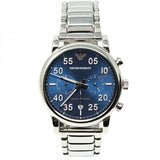 Emporio Armani Luigi Chronograph Blue Dial Silver Steel Strap Watch For Men - AR11132