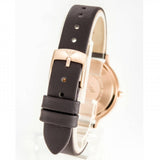 Emporio Armani Quartz Grey Dial Brown Leather Strap Watch For Women - AR11172