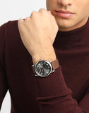 Emporio Armani Luigi Quartz Grey Dial Brown Leather Strap Watch For Men - AR11175