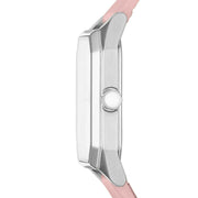 Emporio Armani Quartz White Dial Pink Leather Strap Watch For Women - AR11207