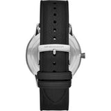 Emporio Armani Giovanni Analog Black Dial Black Leather Strap Watch For Men - AR11210