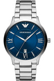 Emporio Armani Giovanni Quartz Blue Dial Silver Steel Strap Watch For Men - AR11227