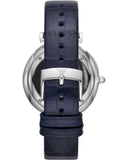 Emporio Armani Gianni T Bar Quartz Blue Dial Blue Leather Strap Watch For Men - AR11300