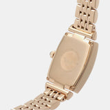 Emporio Armani Gianni T Bar Quartz Crystals White Dial Rose Gold Steel Strap Watch For Women - AR11406
